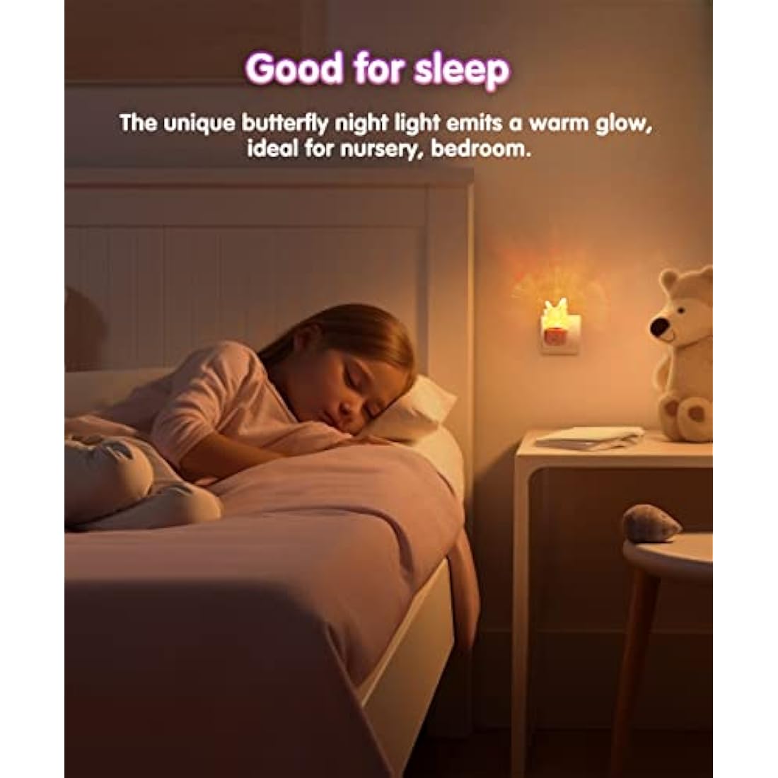 LOHAS Butterfly LED Night Light | Dusk to Dawn Sensor | RGB & Warm White