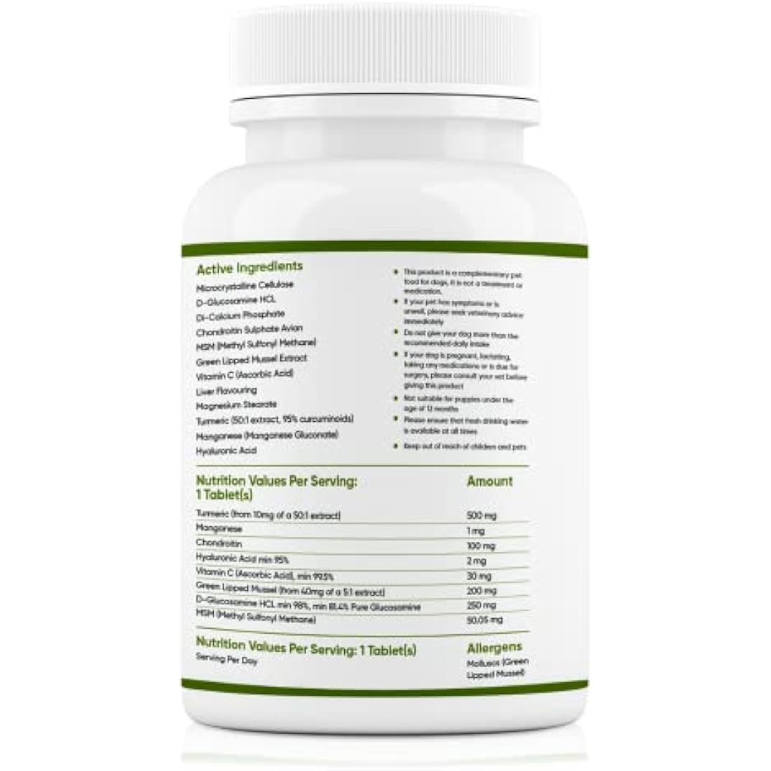 Jolof Store Dog Joint Supplement - Glucosamine & Green Lipped Mussel