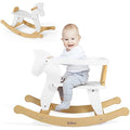 Belleur Wooden Rocking Horse for Toddlers – 2-in-1 Ride-On Toy with Fence