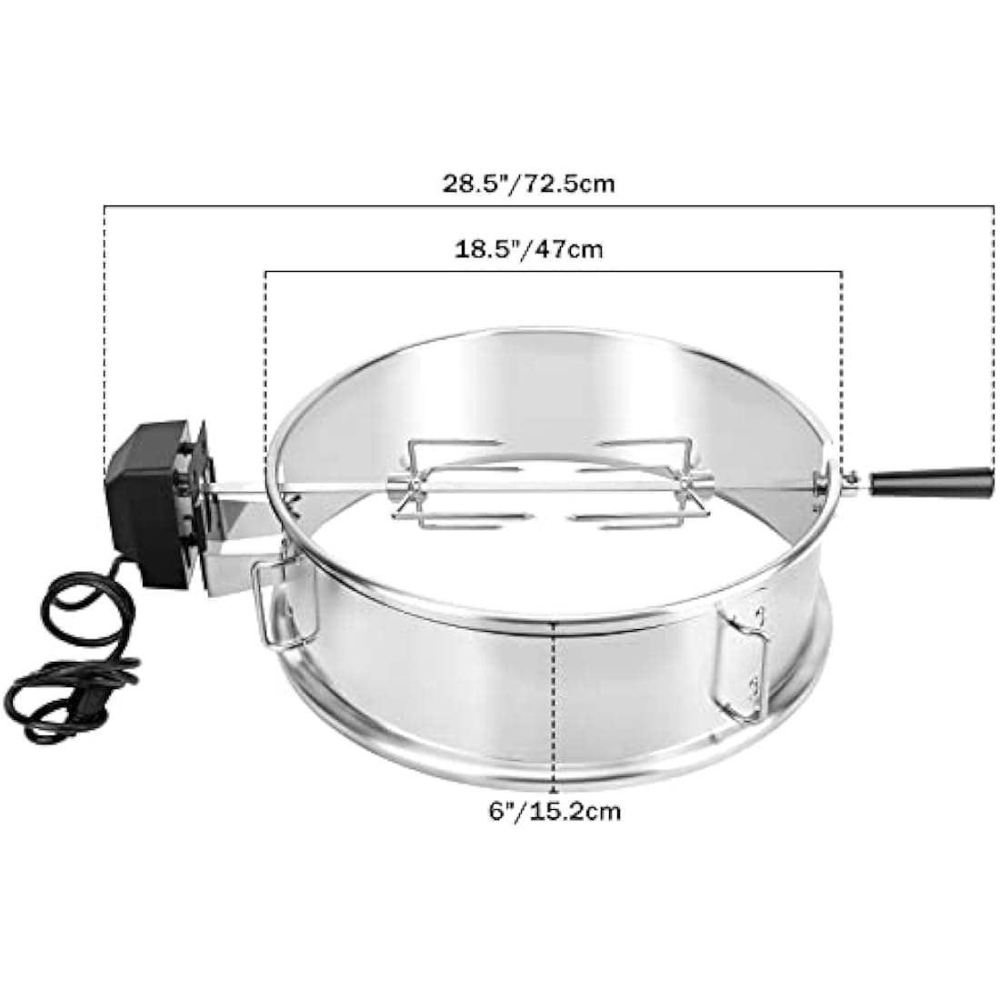 Onlyfire Rotisserie & Pizza Ring Kit for 18-Inch Weber Kettle Grills