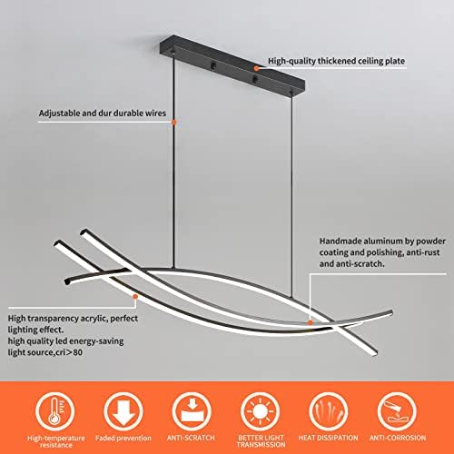 Mikeru 100CM Modern LED Pendant Light | Dimmable Minimalist Chandelier