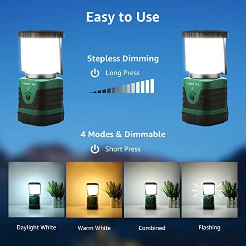 Jolof Store Rechargeable LED Camping Lantern | 1000 Lumens | Pack of 2