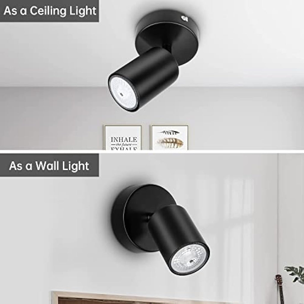 Jolof Store Matt Black Industrial Wall Spotlight - GU10 2 Pack