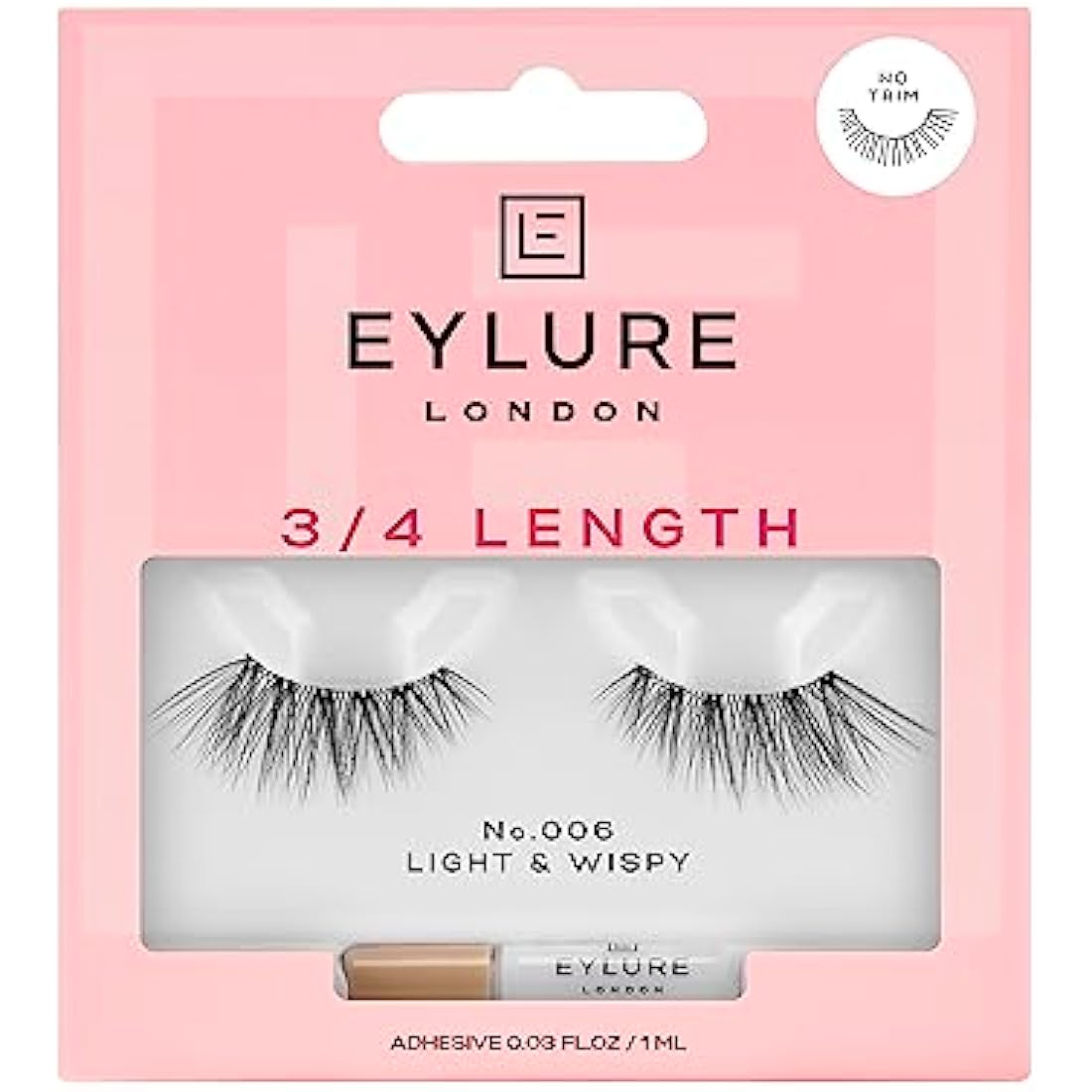 Eylure No. 006 False Lashes – Reusable 3/4 Length Natural Lashes