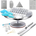 Jolof Store Aluminum Alloy Cake Turntable & 39pc Decorating Kit