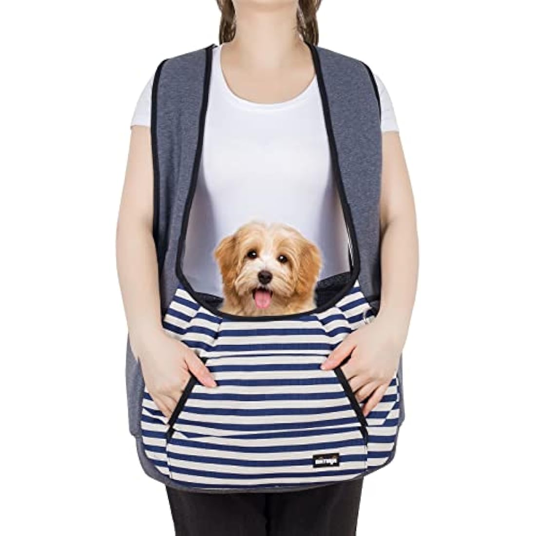 Jolof Store Dog Sling Carrier – Adjustable Pet Travel Bag with Bottom Pad