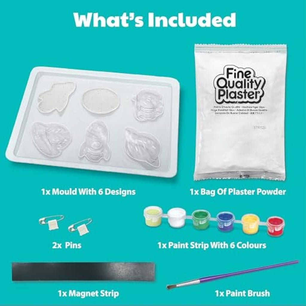 4M Mould and Paint Glow Space Kit – Creative Kids Science Craft Set
