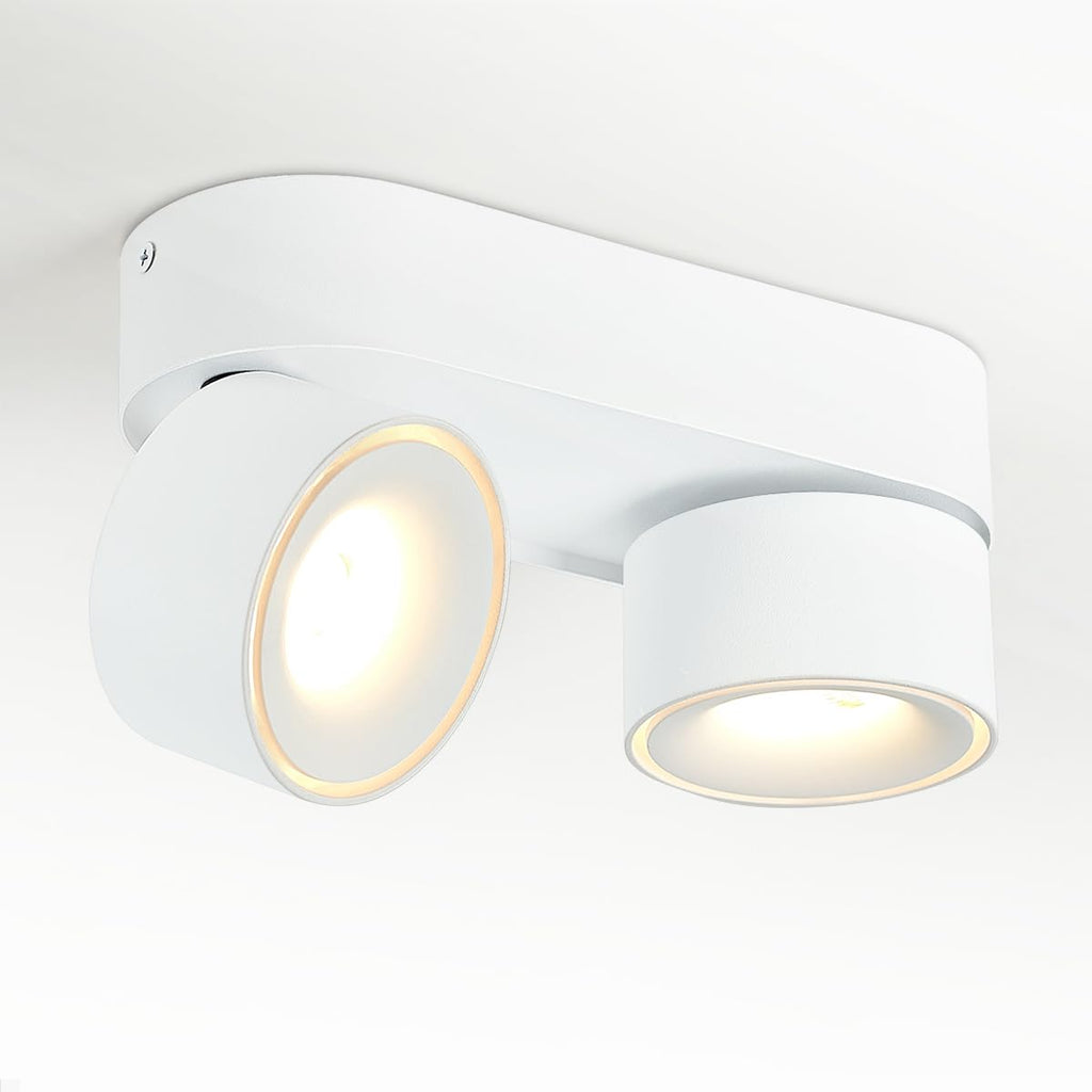 Budbuddy 2x12W LED Ceiling Spotlights | Swivel Aluminum Surface Downlight