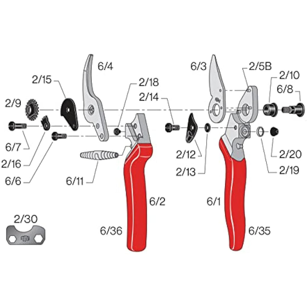 Felco Model 6 Compact Secateurs – Hardened Steel Pruning Shears