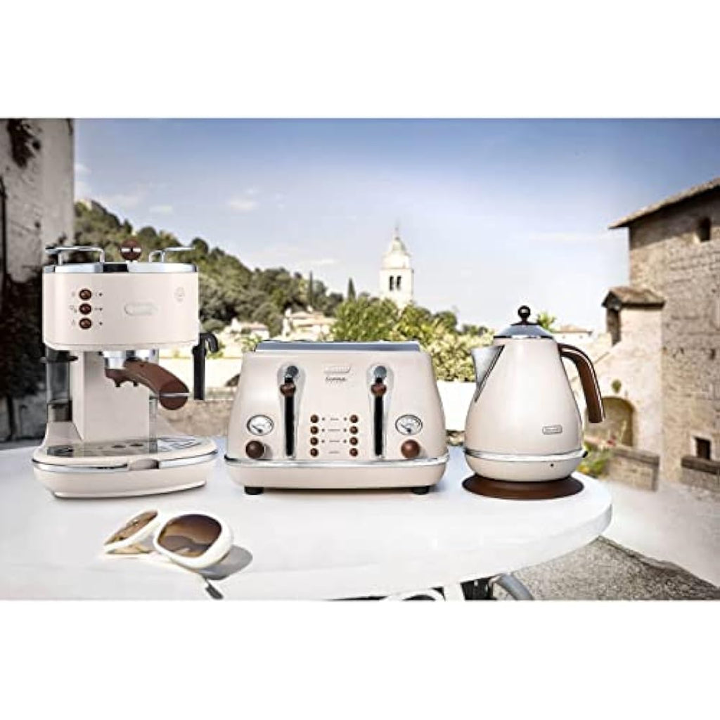 De'Longhi Icona Vintage Pump Espresso & Cappuccino Machine - Cream