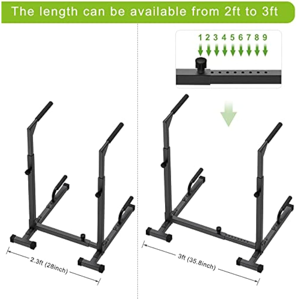 SELEWARE Heavy Duty Adjustable Dip Bar Station - 800lb Capacity