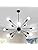 LynPon 12-Light Black Sputnik Chandelier - Modern Industrial Pendant Light