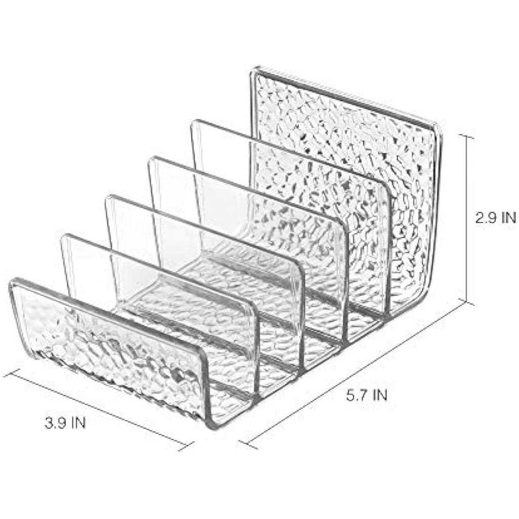 InterDesign Cosmetic Palette Organizer – 5-Section Vanity Storage, 2-Pack