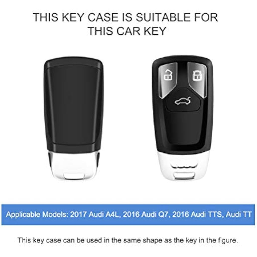 Audi TPU Silicone 3-Button Key Fob Cover – Red Stripe