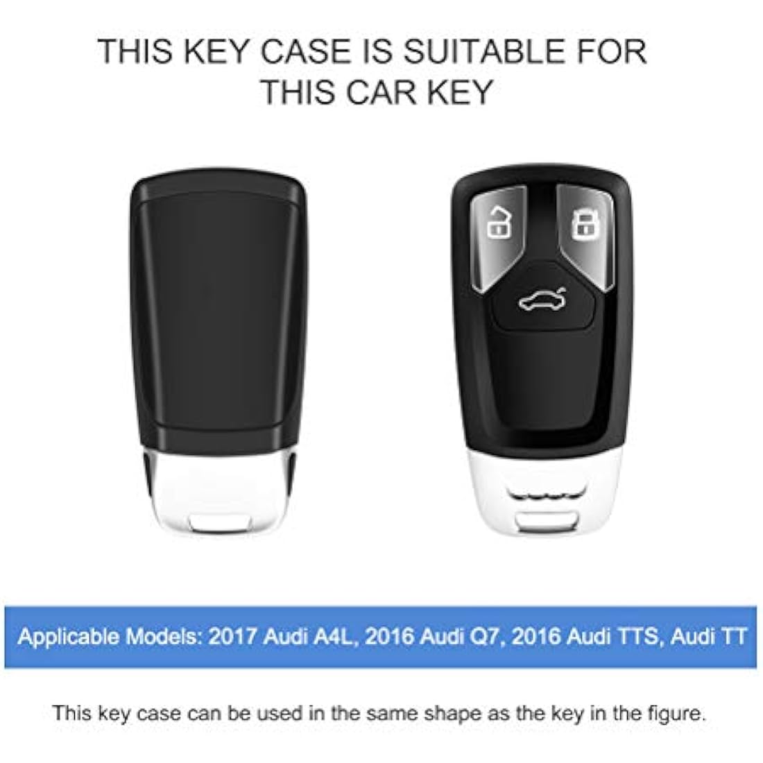Audi TPU Silicone 3-Button Key Fob Cover – Red Stripe