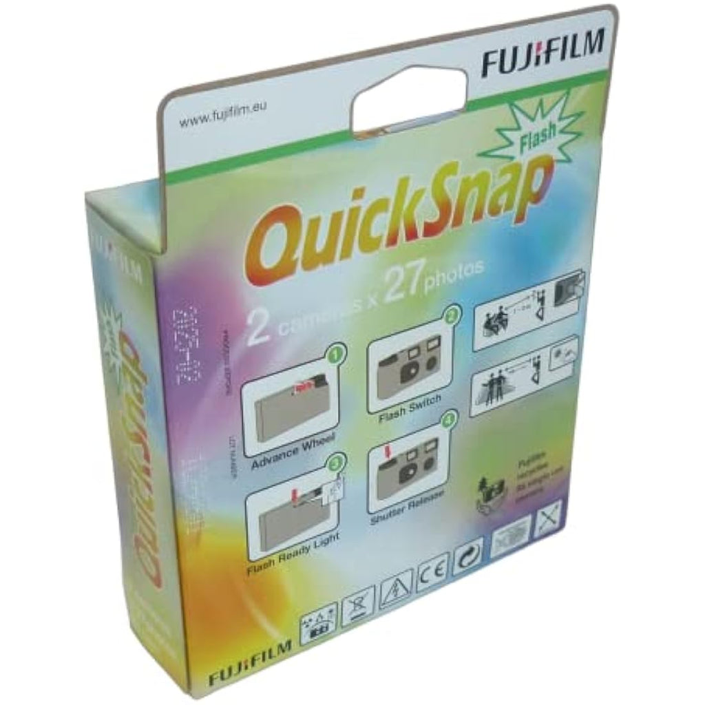 Fujifilm QuickSnap 400 Disposable Flash Camera – 27 Exposures (2 Pack)