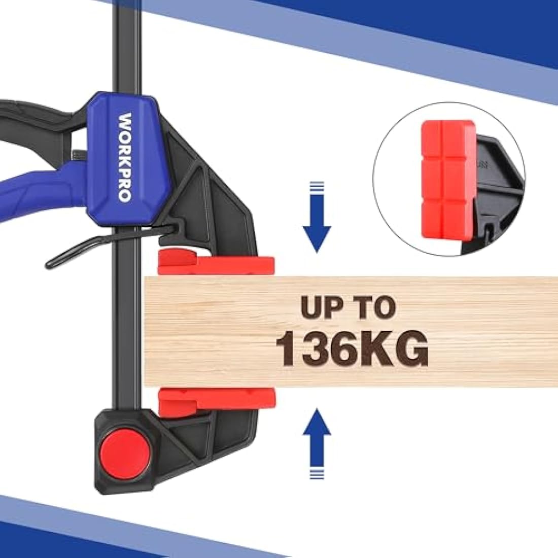 WORKPRO 2-Pack Heavy Duty 300mm F-Clamps | 300 LBS Quick Release Set