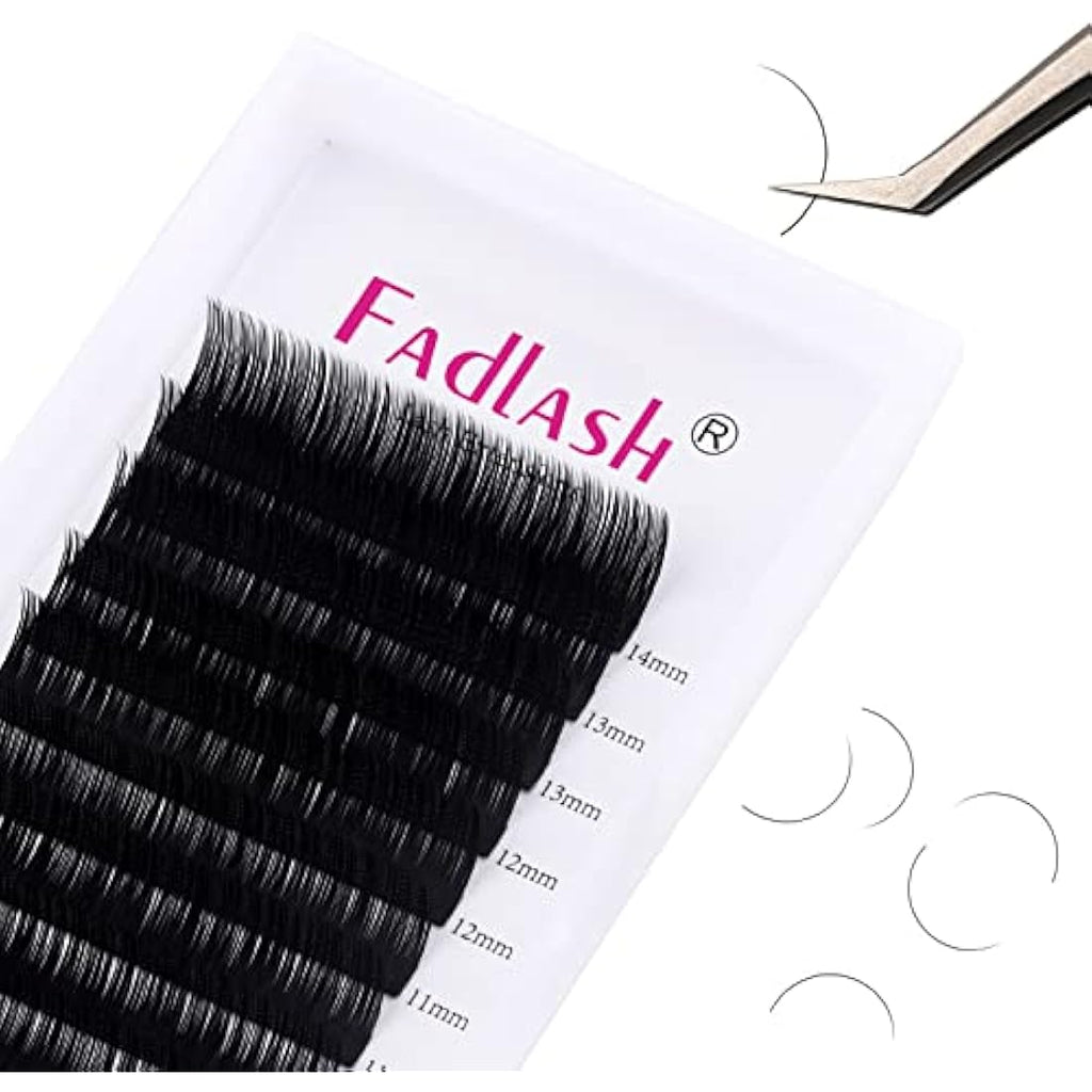 Fadlash Classic Eyelash Extensions | 0.20mm C Curl Matte Black