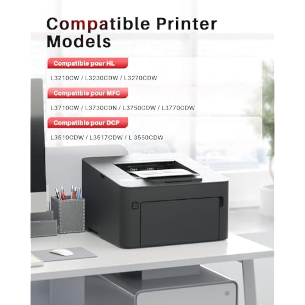 Halloya TN247 TN243 Compatible Toner Cartridges for Brother - 5 Pack