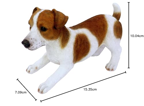 Vivid Arts Real Life Jack Russell Dog Garden Ornament – XL Resin Statue