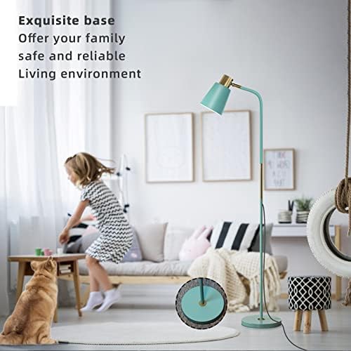 Industrial Floor Lamp – Adjustable Metal Task Light (Green)