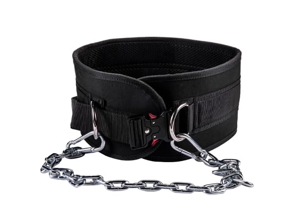MANUEKLEAR Quick Locking Dip Belt | Heavy Duty Weightlifting Belt with Chain