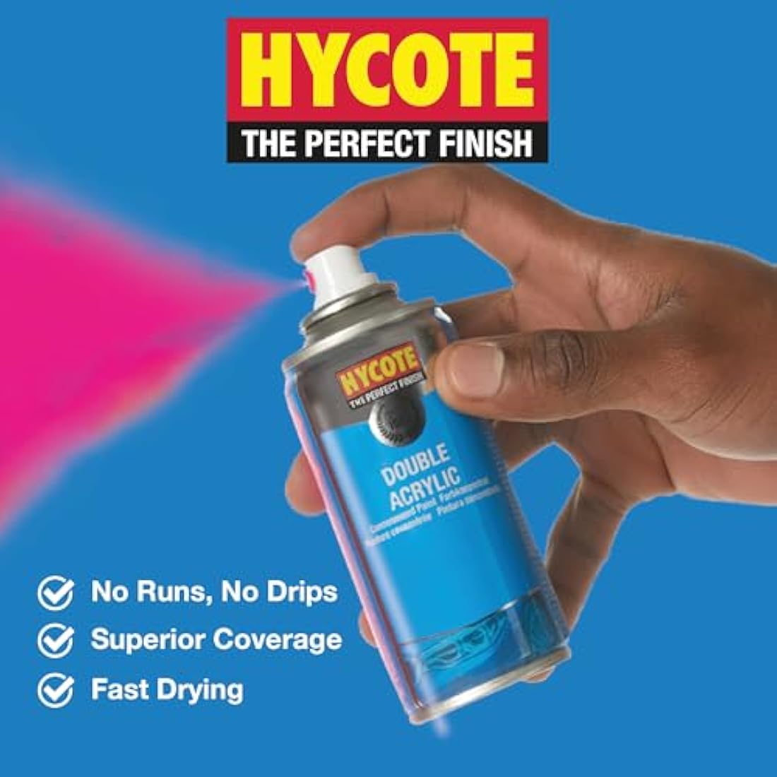 Hycote Black Bumper Aerosol Car Spray Paint - High Coverage 400ml