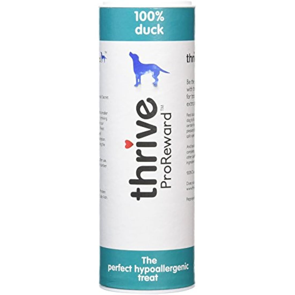 Thrive Duck Dog Treats – Hypoallergenic & Low Fat Grain Free Snacks (4 Pack)