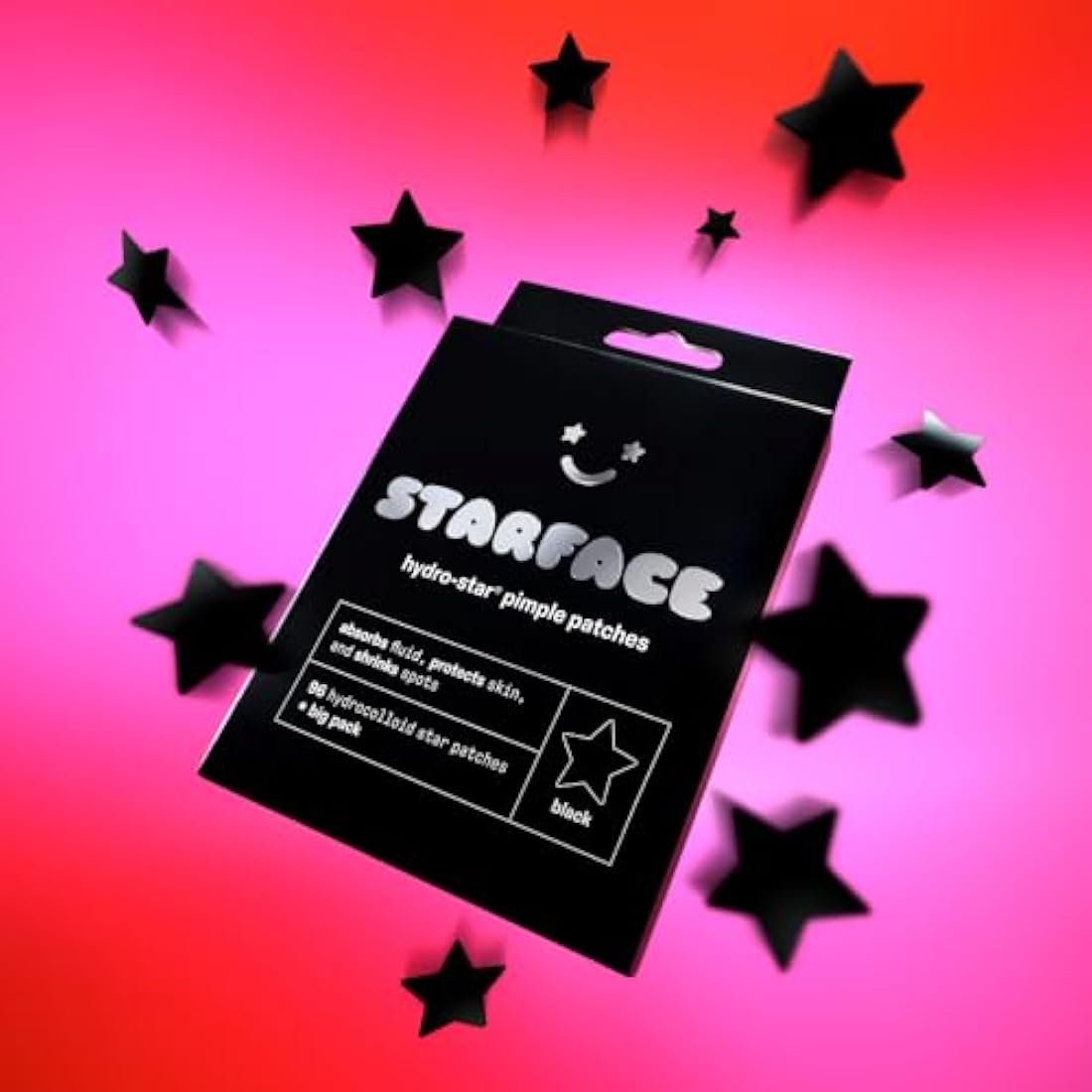 Starface Black Star Hydrocolloid Pimple Patches - 96 Count Big Pack