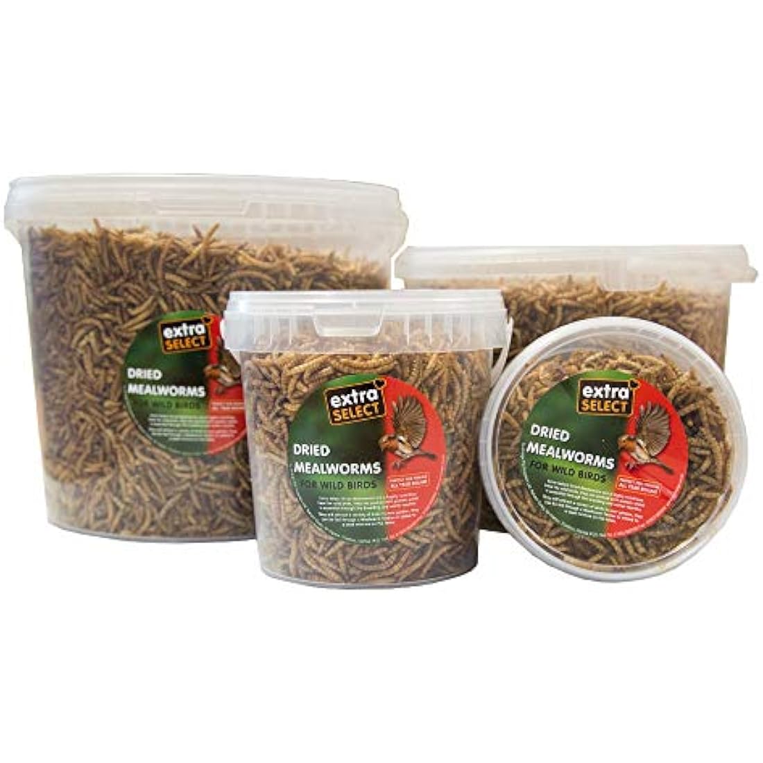 Jolof Store Dried Mealworms for Wild Birds - High Protein Feed, 5L Tub