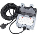 10M Outdoor Extension Lead – IP66 Waterproof 2 Way Socket