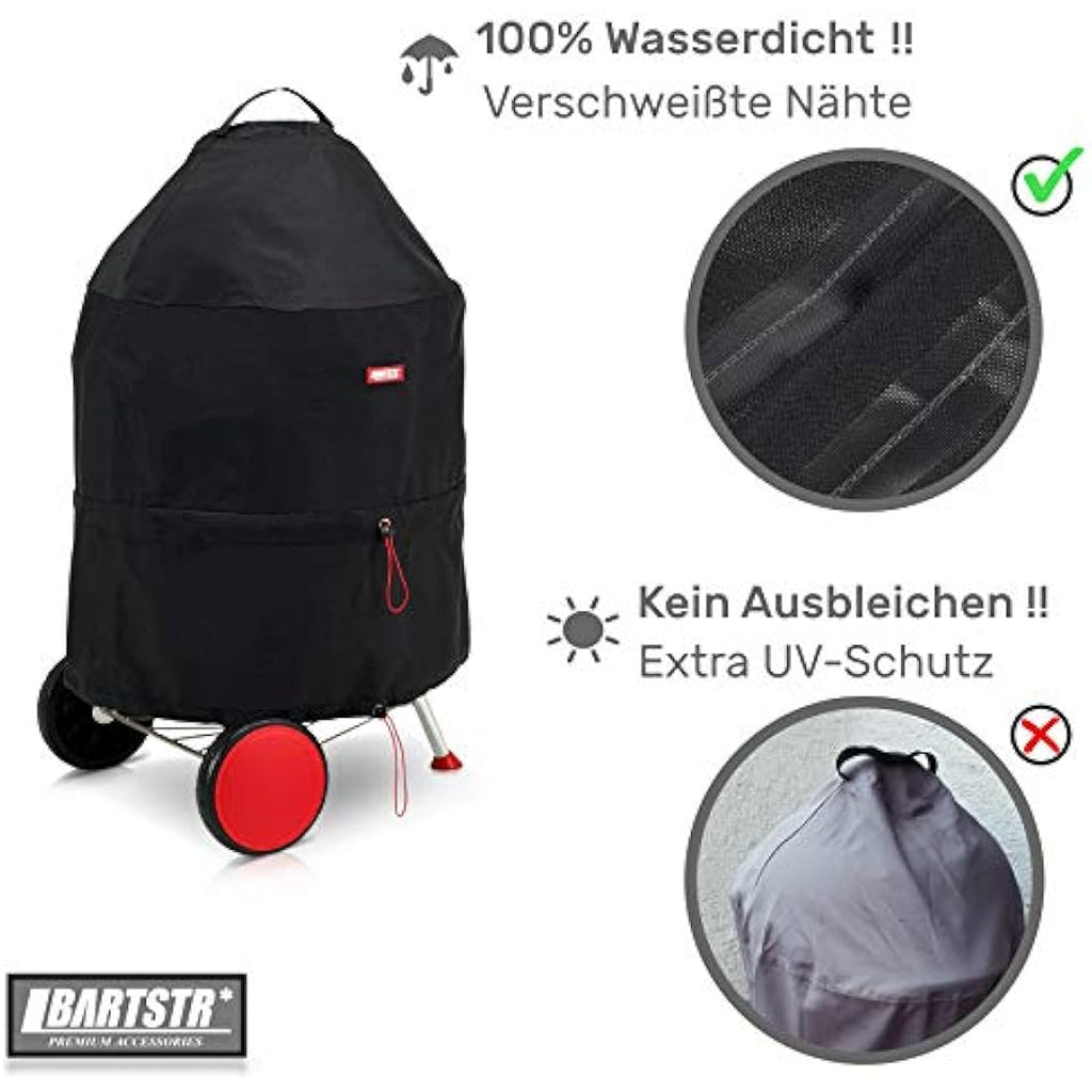 Bartstr Kettle BBQ Cover – 600D Heavy Duty Waterproof Grill Cover