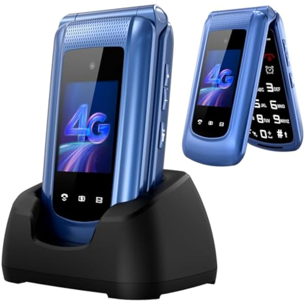 Uleway 4G Senior Flip Phone – Big Button Mobile with SOS & Charging Dock