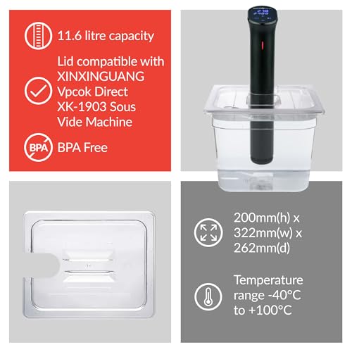 SousVideTools 11.6L Sous Vide Container - BPA Free Polycarbonate Tank