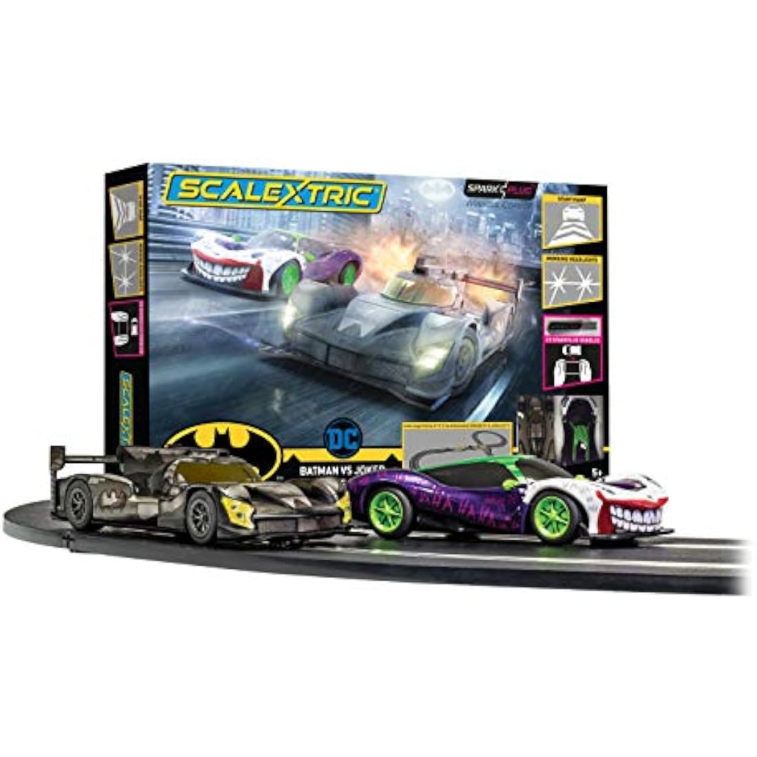 Scalextric Batman vs Joker Slot Car Racing Set – Spark Plug Edition