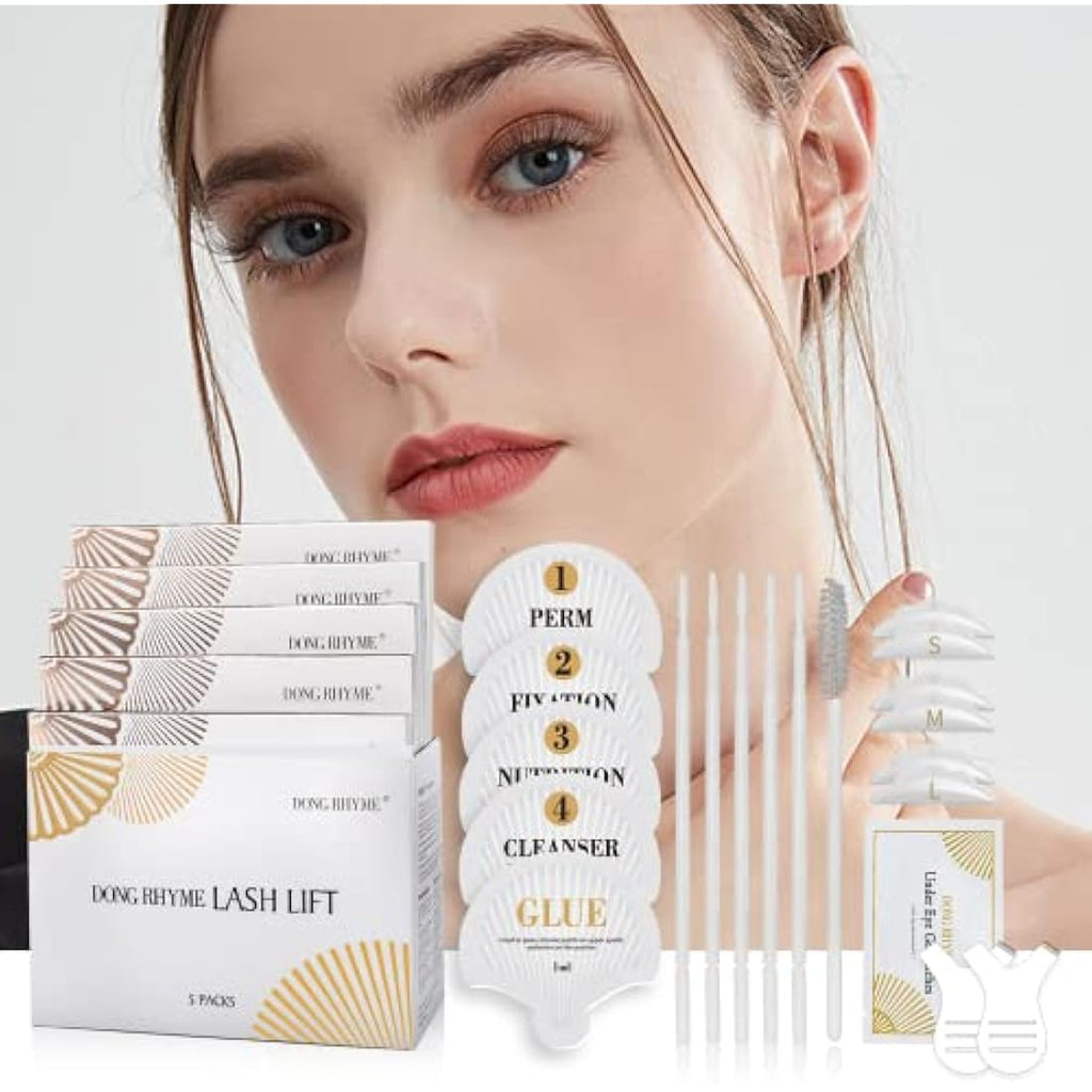 DONG RHYME Lash Lift and Brow Lamination Kit – Collagen Formula 5-Pack