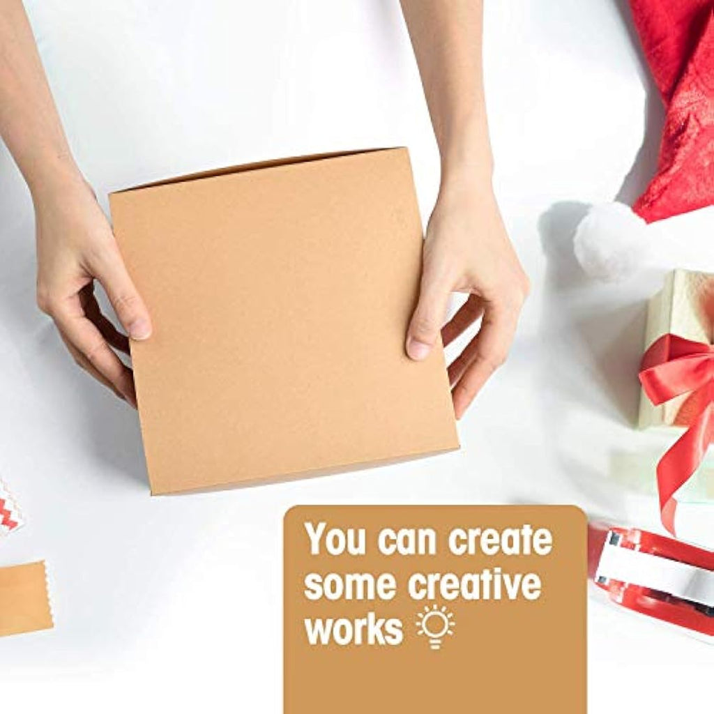 Switory Kraft Paper Gift Boxes - 25pc Brown Cardboard Bridesmaid Boxes