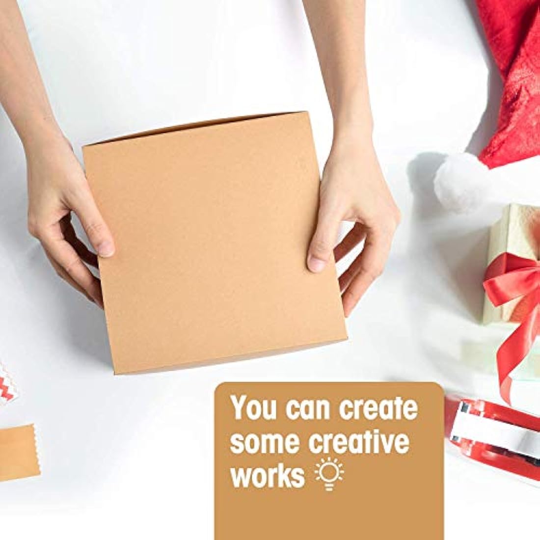 Switory Kraft Paper Gift Boxes - 25pc Brown Cardboard Bridesmaid Boxes
