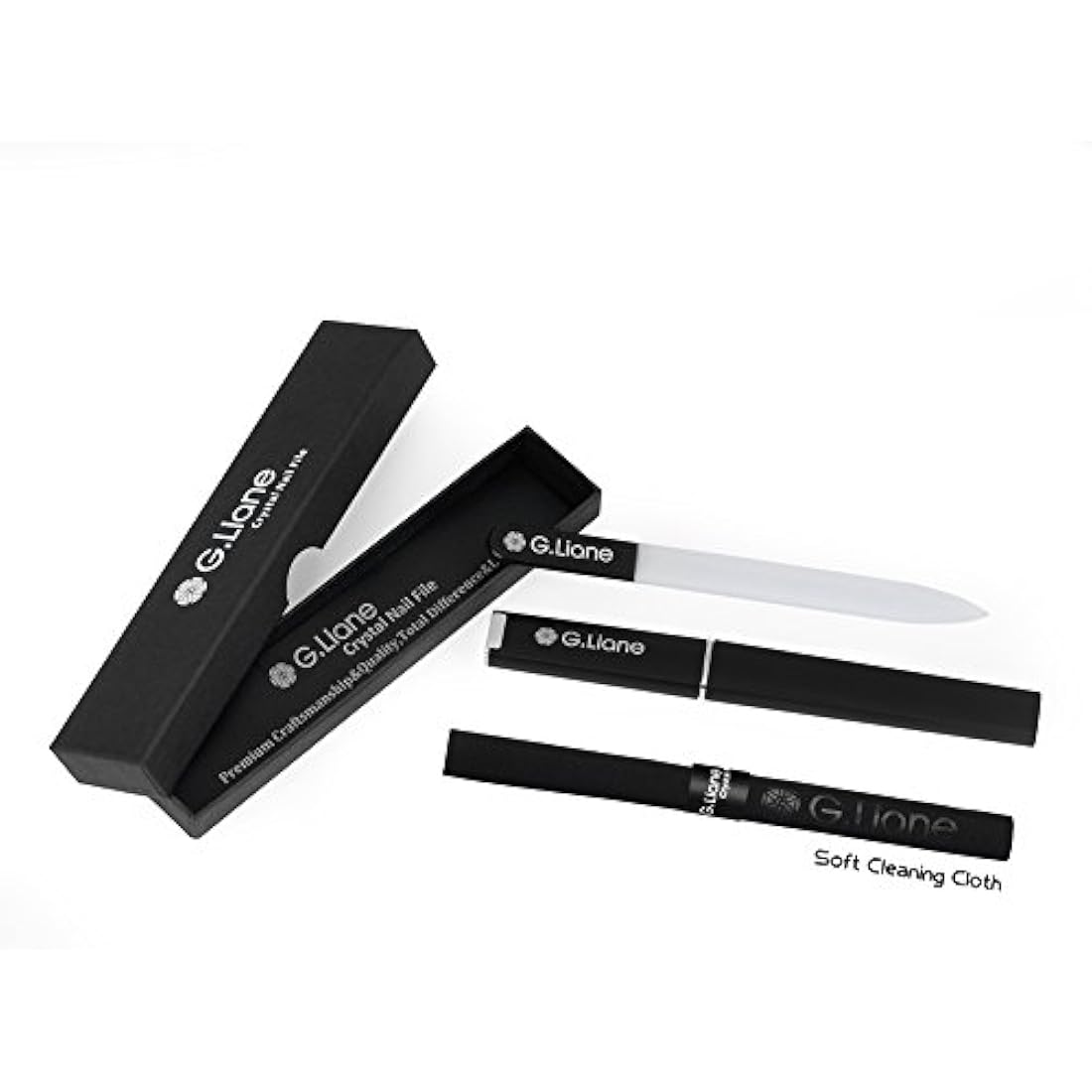G.Liane Professional Glass Nail File Set - Tempered Glass Manicure Kit