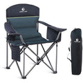 ALPHA CAMP Heavy Duty Folding Camping Chair with Cooler Bag – Green