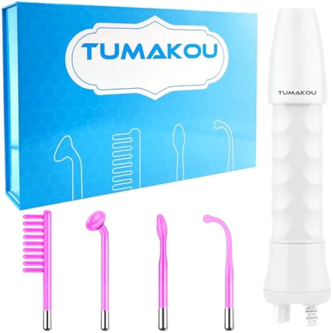 TUMAKOU High Frequency Facial Wand – Argon Light Therapy Skin Machine