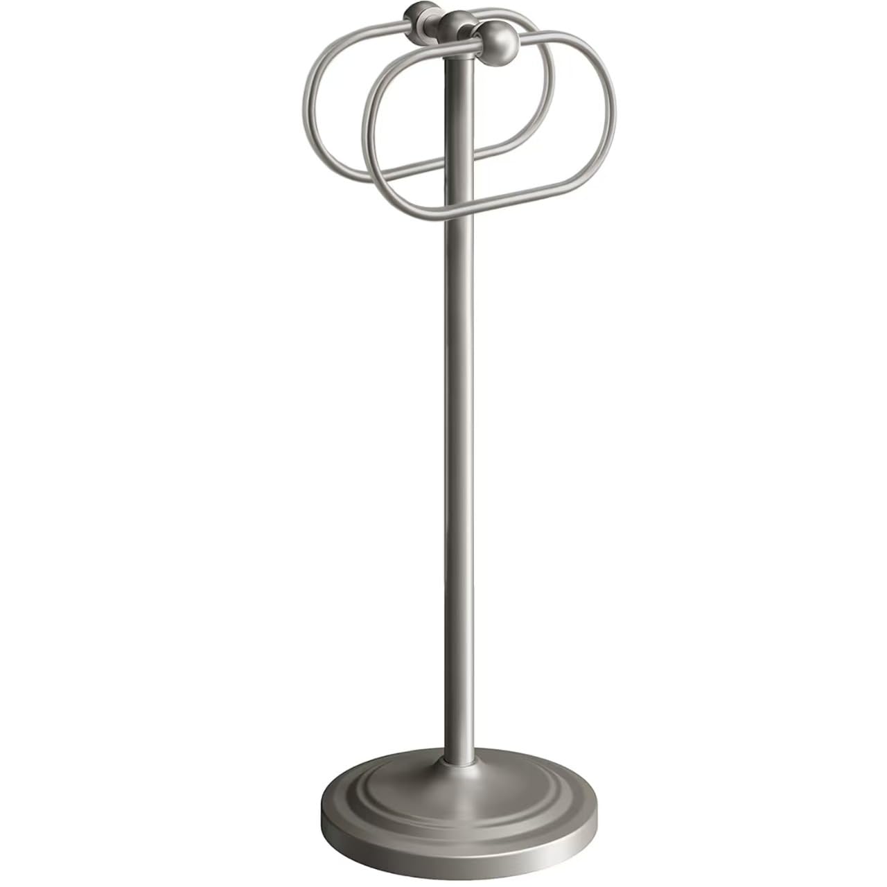 CALUCAB Freestanding Bathroom Towel Rack | 304 Stainless Steel Double Ring