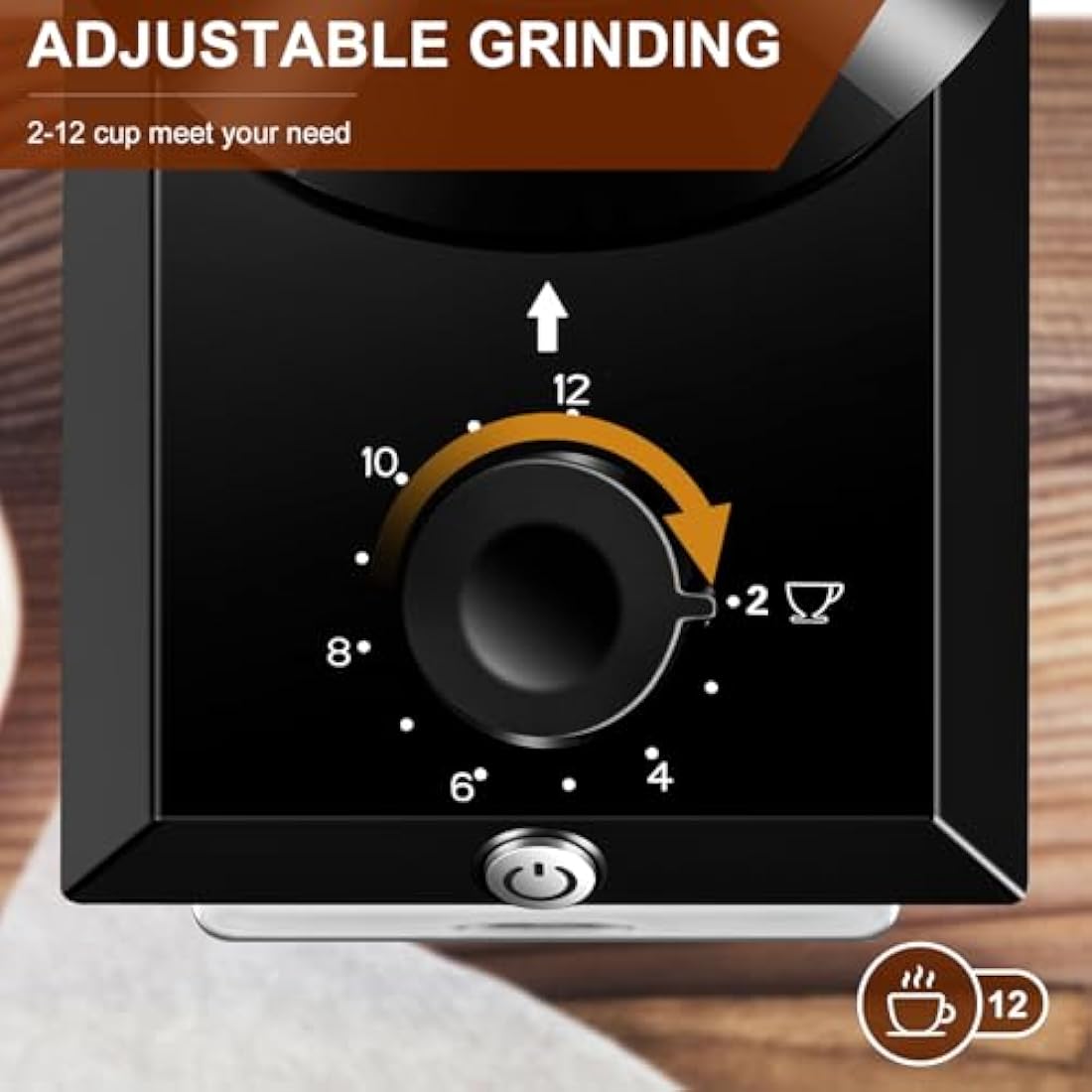 KINRAINAFLY Electric Burr Coffee Grinder | 28 Settings for Espresso