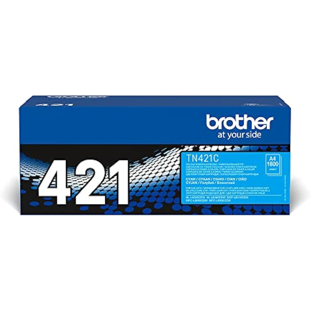 Brother TN-421C Cyan Toner Cartridge | Genuine Standard Yield