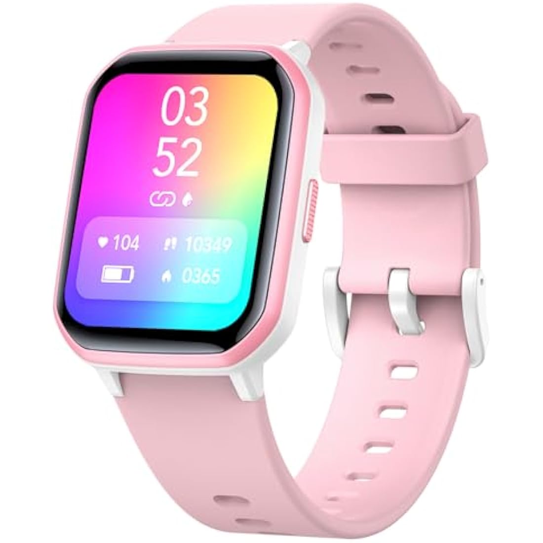 Kids Smart Watch – IP68 Waterproof Fitness Tracker, Pink