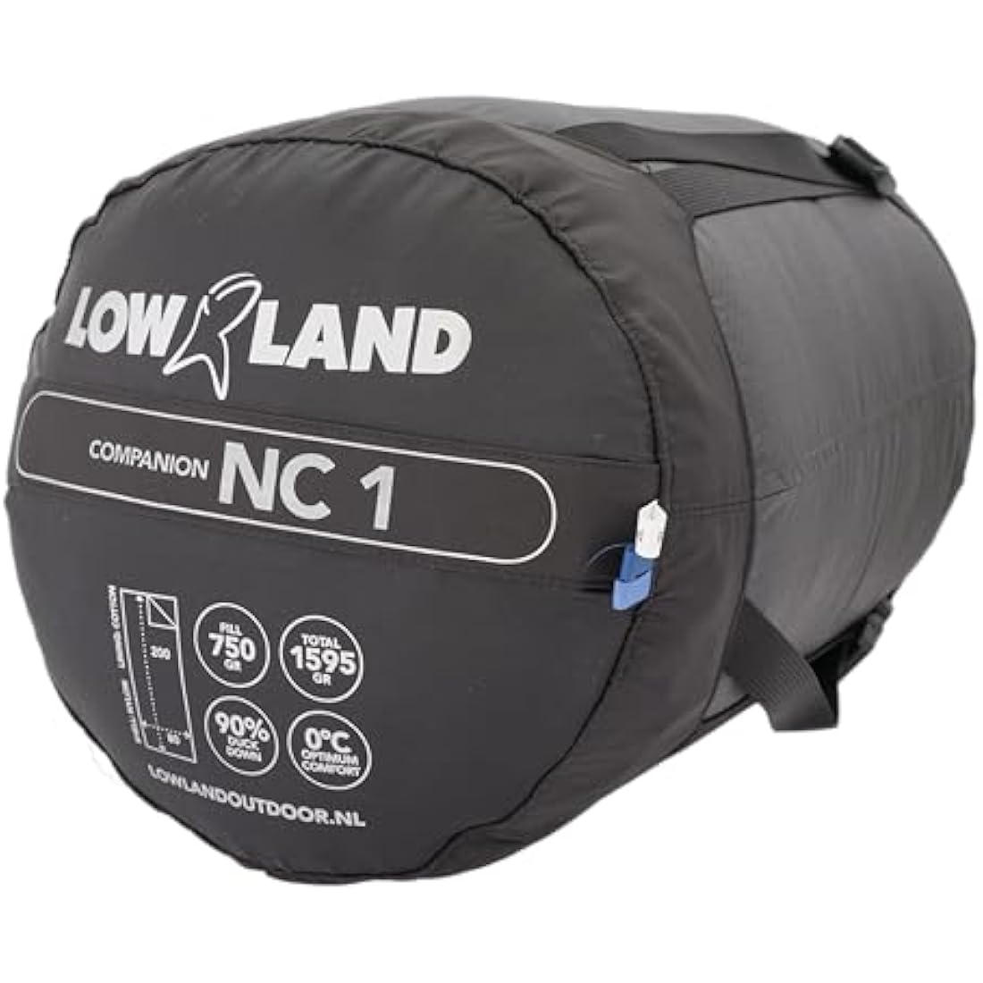 Lowland Outdoor Companion NC 1 Down Sleeping Bag - Blue - 0°C