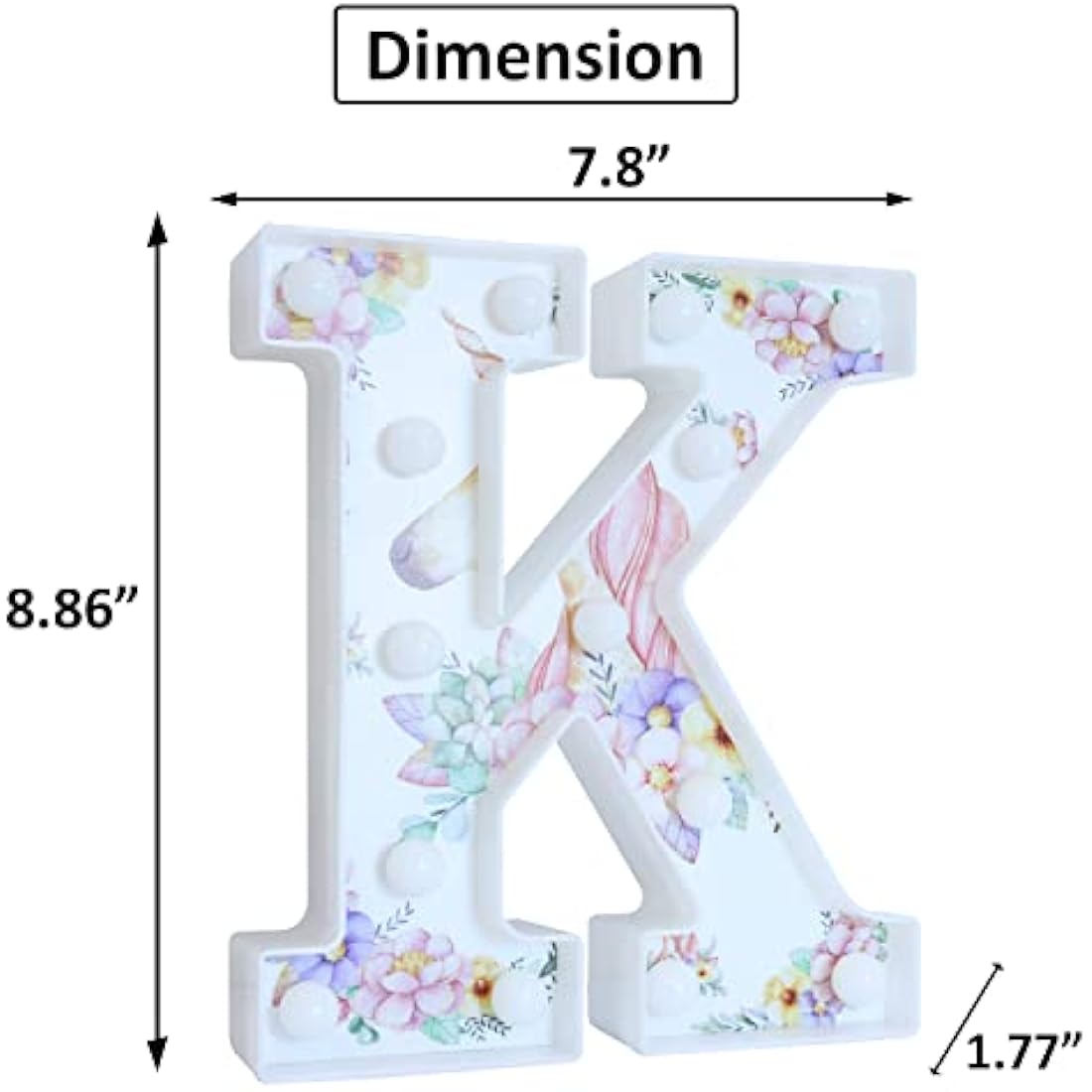 Vimlits Unicorn LED Light Up Letter K – Warm White Bedroom Decor