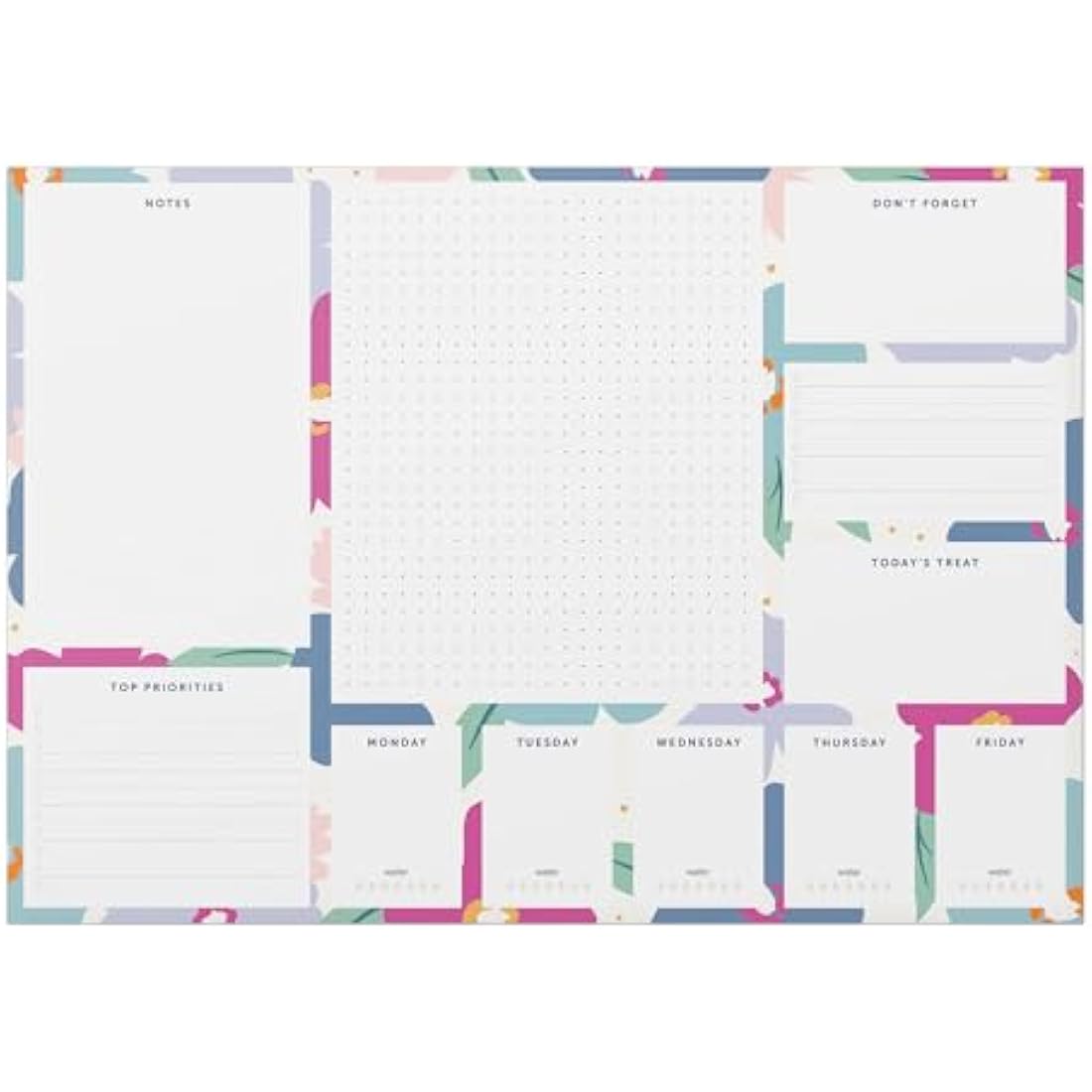 Busy B Floral A3 Desk Pad – 36 Tear-off Sheets with Year Planner