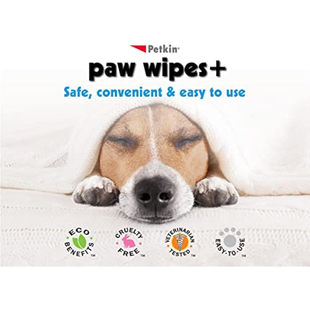 Petkin Paw Wipes – Extra Soft Pet Cleaning Wipes for Dogs & Cats, 100ct