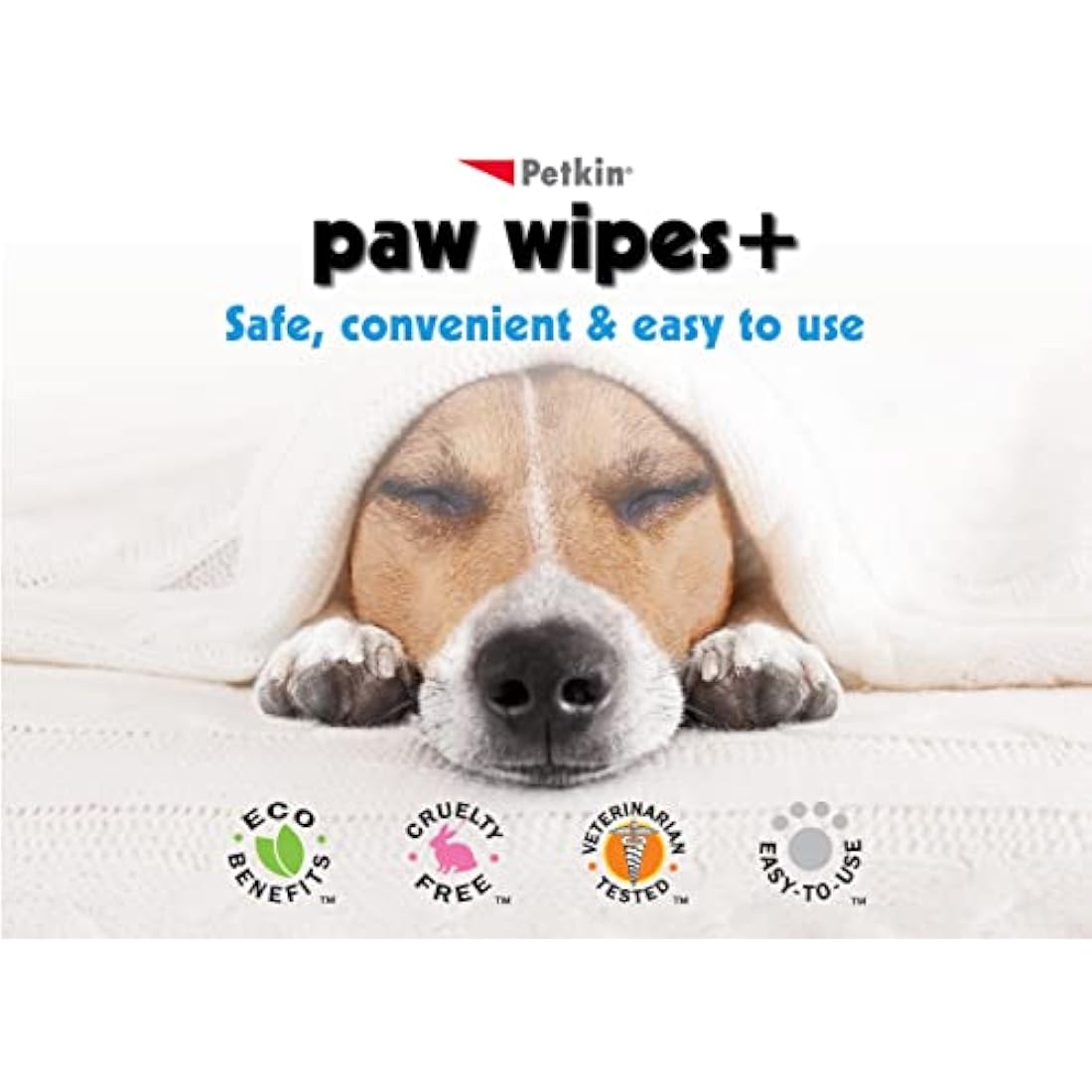 Petkin Paw Wipes – Extra Soft Pet Cleaning Wipes for Dogs & Cats, 100ct